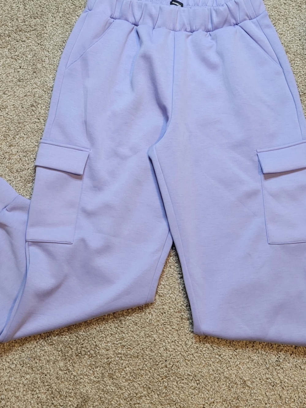Express Women's Lavender Cargo Joggers - Lavender - Picture 2 of 4